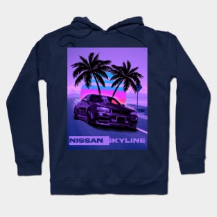 Nissan Skyline synthwave Hoodie